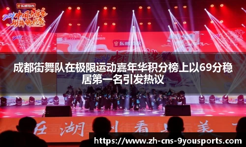 成都街舞队在极限运动嘉年华积分榜上以69分稳居第一名引发热议